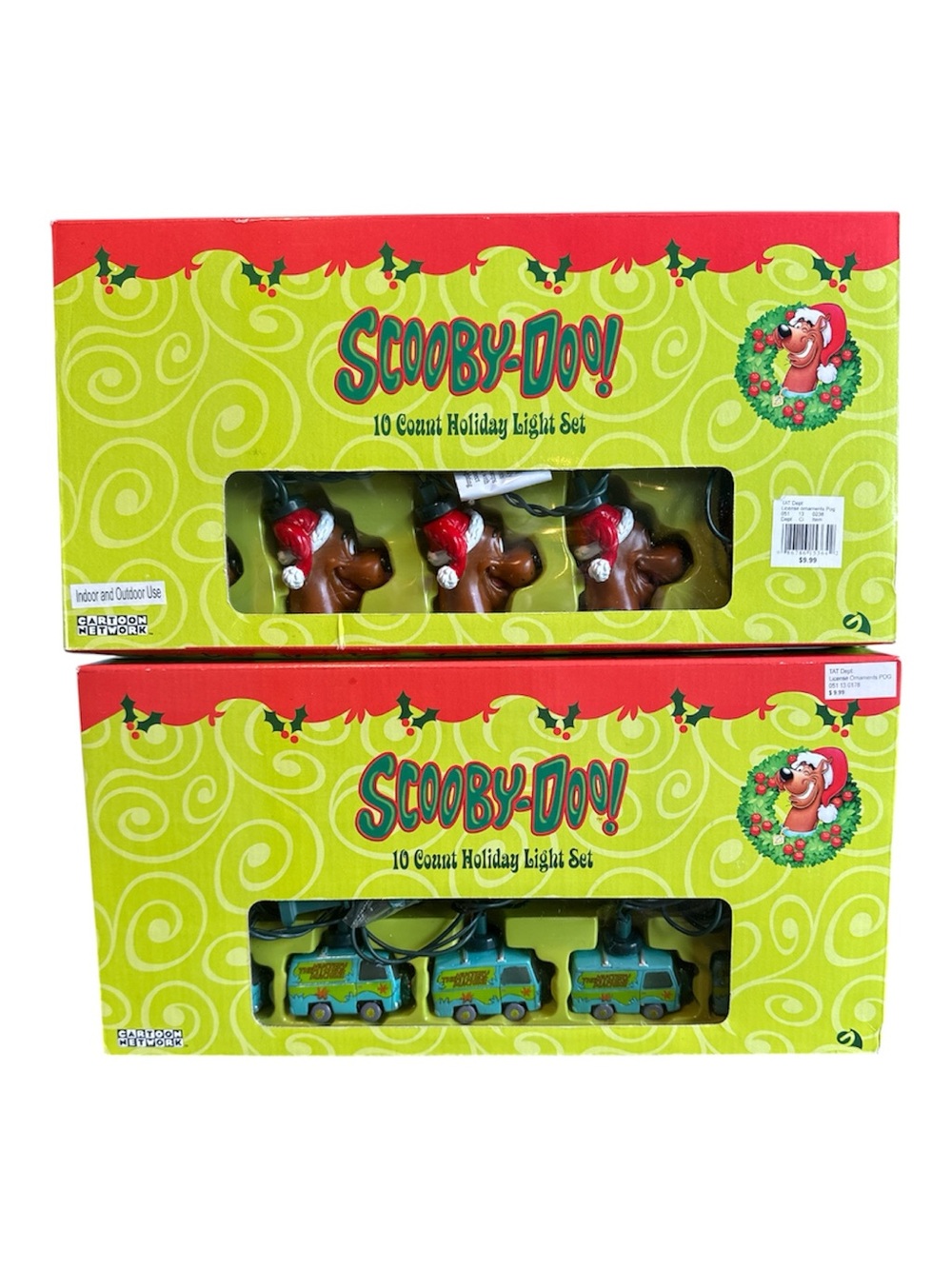 Vintage Cartoon Network Scooby-Doo Christmas Character Lights 2 Sets